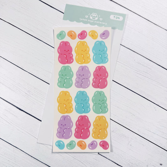 Jelly Bunnies Deco Sticker Sheet