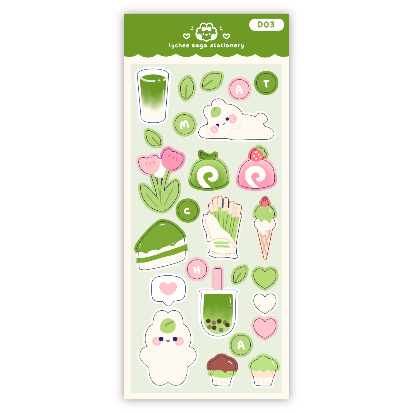 Matcha Deco Sticker Sheet