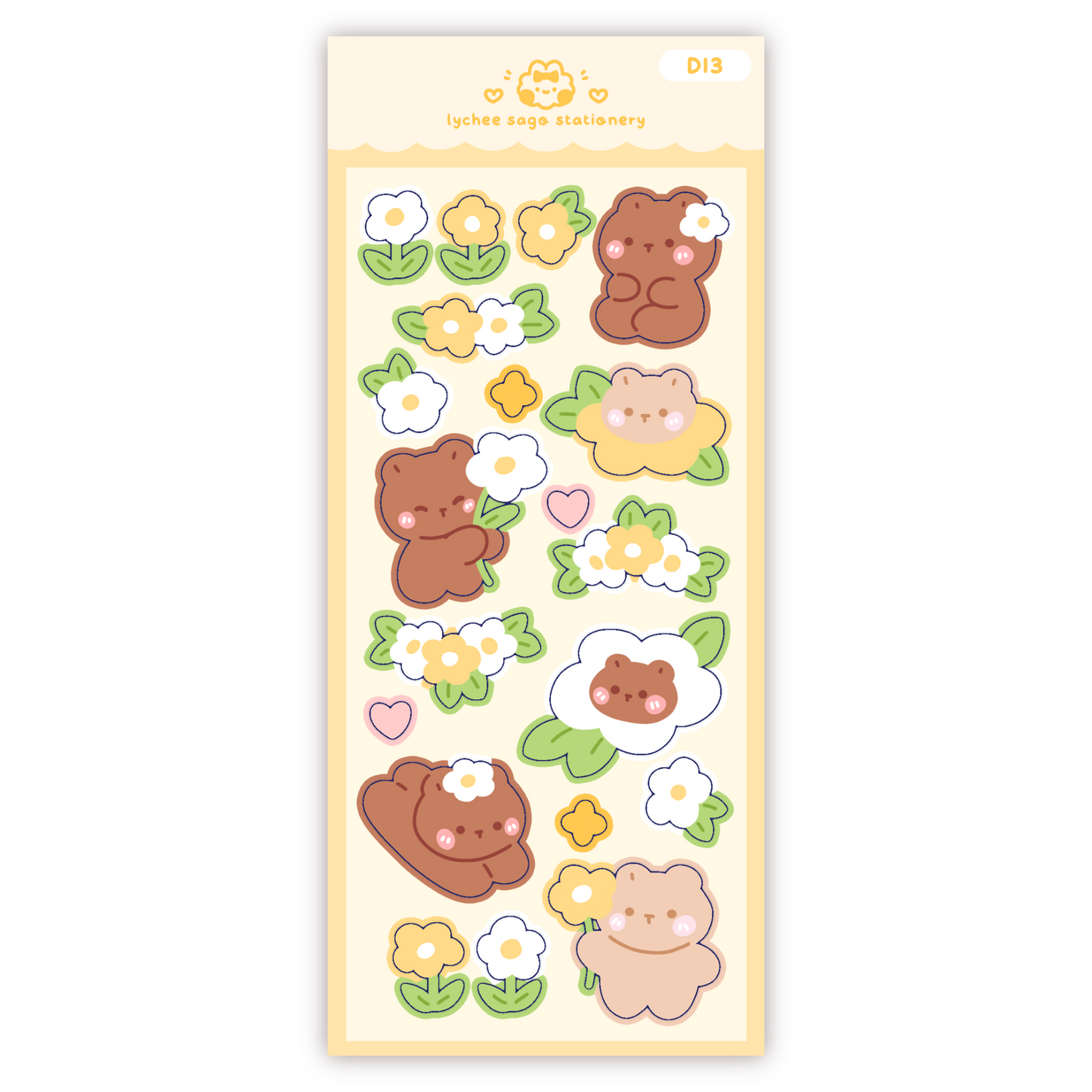 Daisy Bear Deco Sticker Sheet