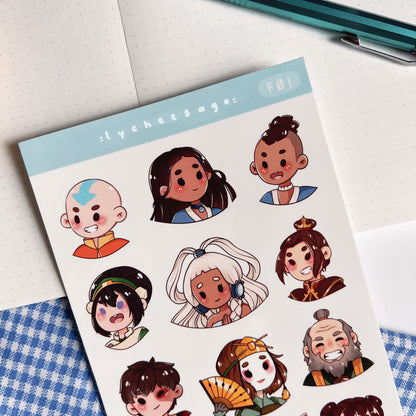 Elemental Characters Sticker Sheet