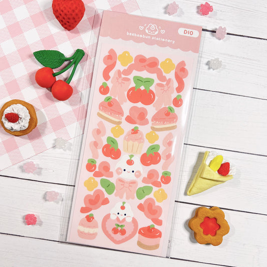 Cherry Bunny Deco Sticker Sheet