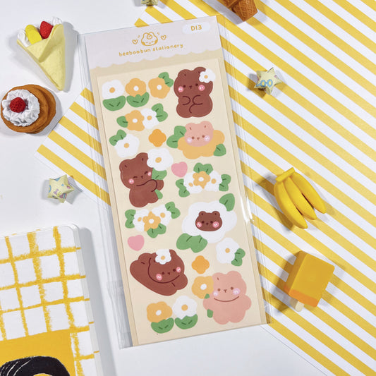 Daisy Bear Deco Sticker Sheet