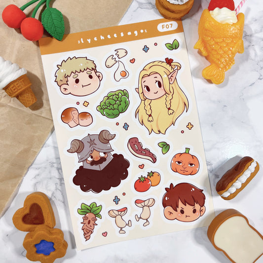 Chef Dungeon Dwellers Sticker Sheet