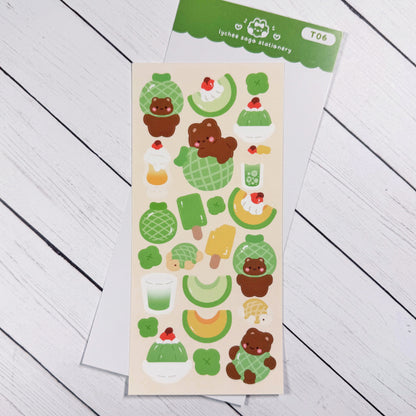 Melon Bear Deco Sticker Sheet