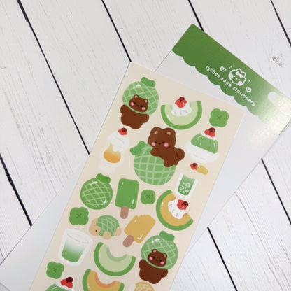 Melon Bear Deco Sticker Sheet