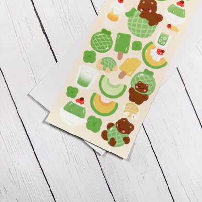 Melon Bear Deco Sticker Sheet