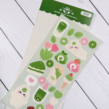 Matcha Deco Sticker Sheet