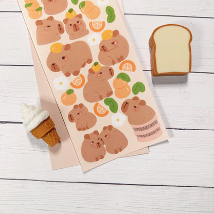 Capybara Deco Sticker Sheet