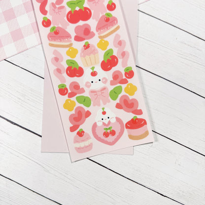 Cherry Berry Bunny Deco Sticker Sheet