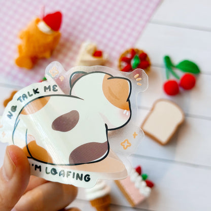 Angry Loaf Cat Vinyl Sticker