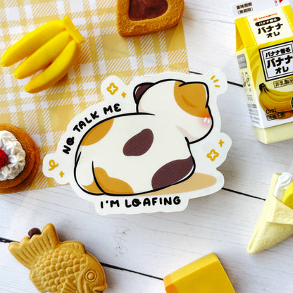 Angry Loaf Cat Vinyl Sticker