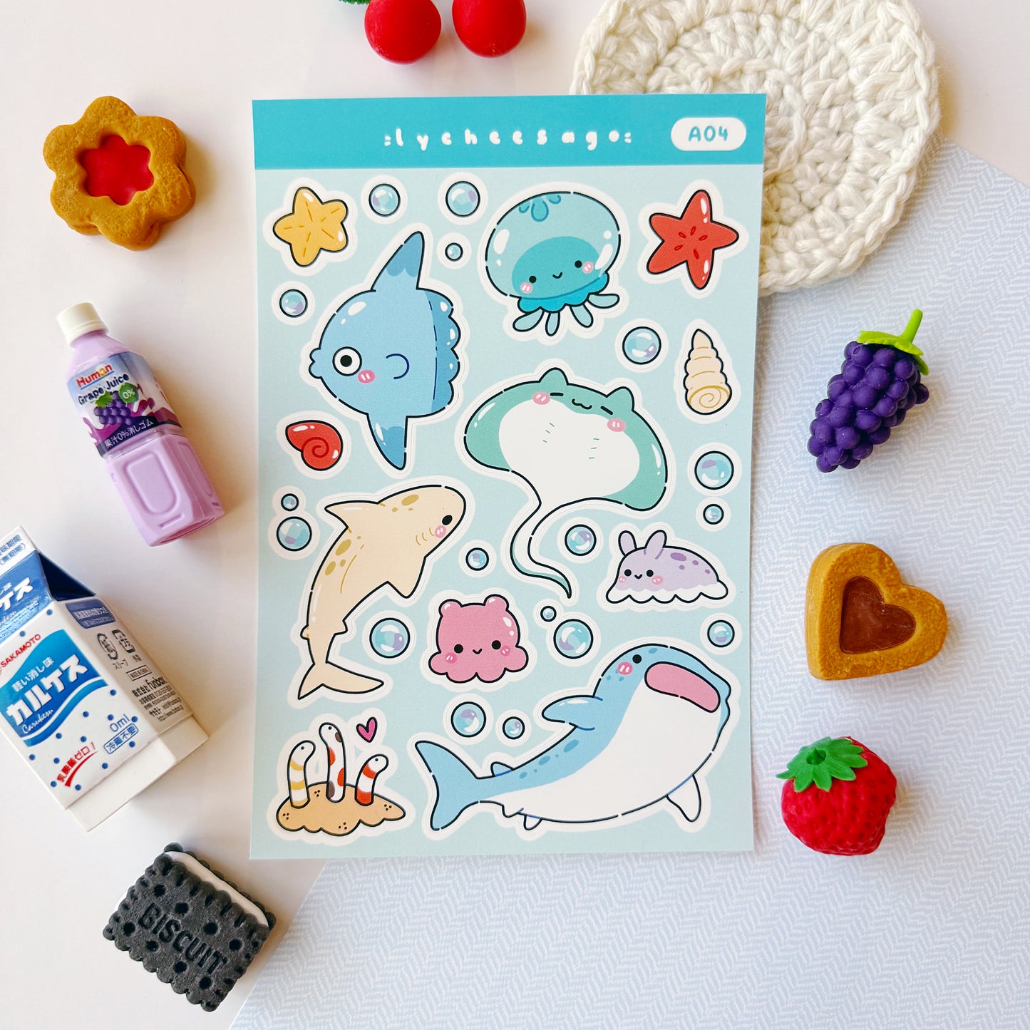 Marine Animals Sticker Sheet